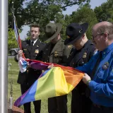 Image: DHS Headquarters Raises Pride Flag  (017)