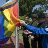 Image: DHS Headquarters Raises Pride Flag  (021)