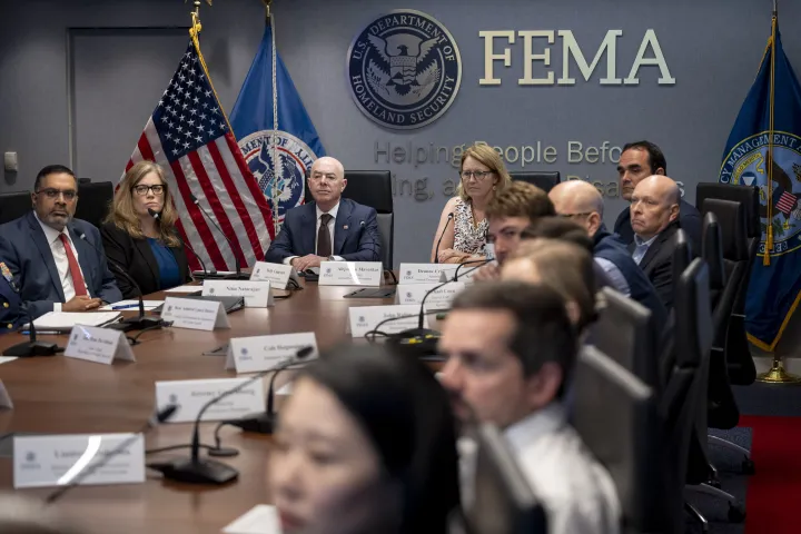 Cover photo for the collection "DHS Secretary Alejandro Mayorkas Receives a Briefing at FEMA on the Upcoming Hurricane and Fire Season"