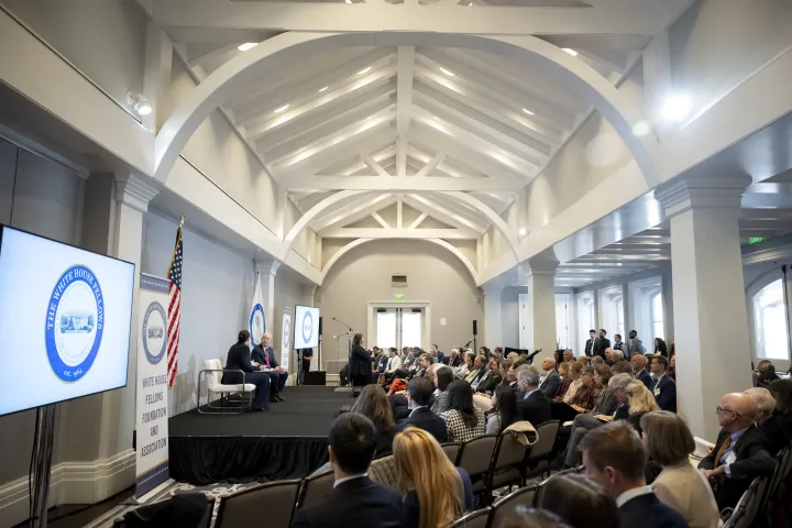 Cover photo for the collection "DHS Secretary Alejandro Mayorkas Participates in a Fireside Chat at White House Fellows Annual Leadership Conference"