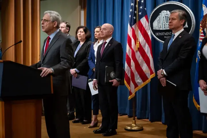 Image: DHS Secretary Alejandro Mayorkas Delivers Remarks at U.S. Department of Justice Press Conference (005)