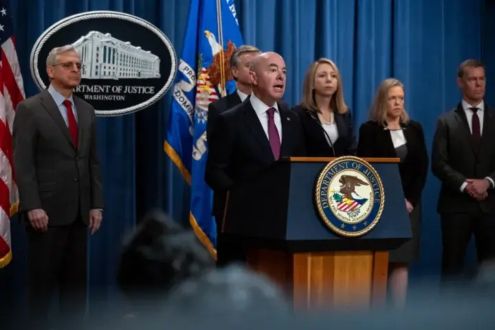 Image: DHS Secretary Alejandro Mayorkas Delivers Remarks at U.S. Department of Justice Press Conference (013)