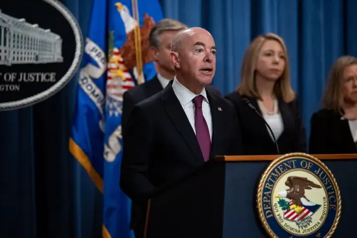 Image: DHS Secretary Alejandro Mayorkas Delivers Remarks at U.S. Department of Justice Press Conference (014)