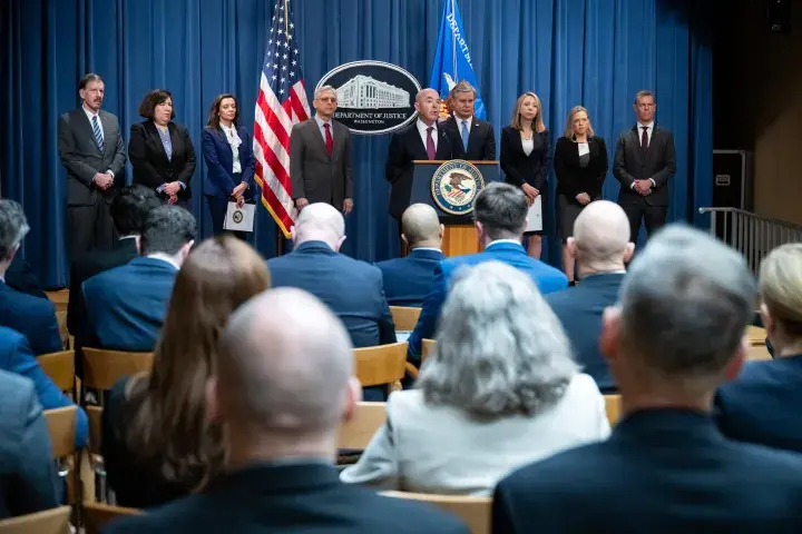 Image: DHS Secretary Alejandro Mayorkas Delivers Remarks at U.S. Department of Justice Press Conference (018)