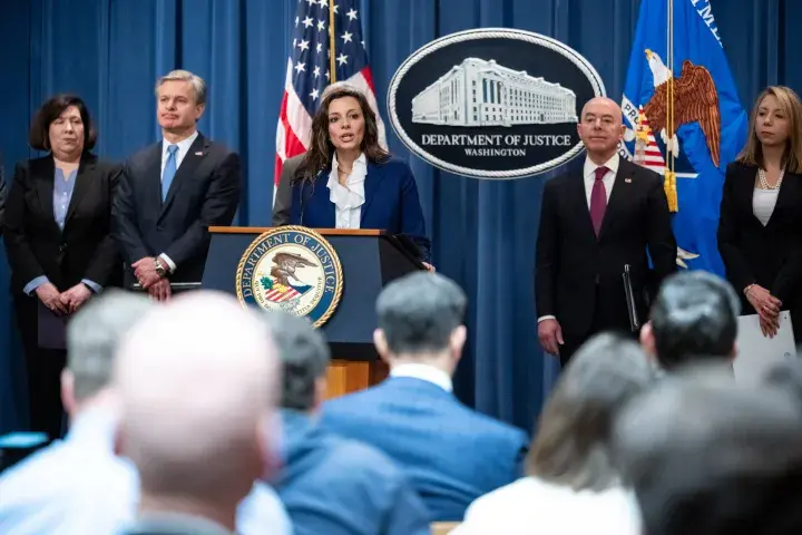 Image: DHS Secretary Alejandro Mayorkas Delivers Remarks at U.S. Department of Justice Press Conference (022)