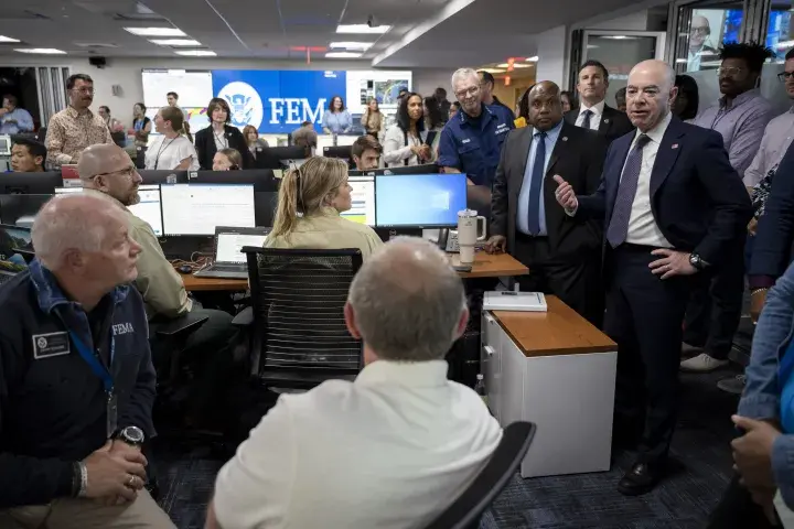 Image: DHS Secretary Alejandro Mayorkas Joins US President Joe Biden at FEMA Headquarters  (026)