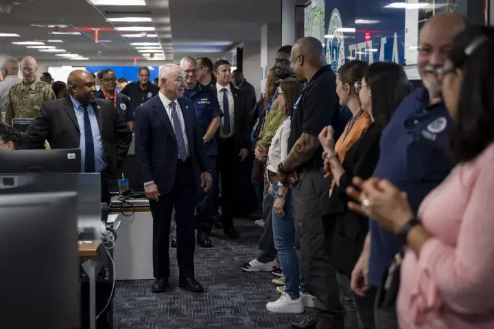 DHS Secretary Alejandro Mayorkas Joins US President Joe Biden at FEMA ...