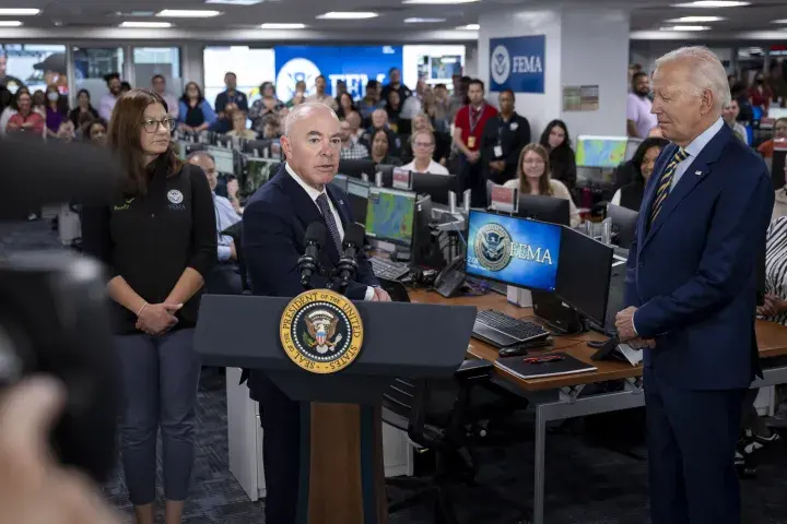 Image: DHS Secretary Alejandro Mayorkas Joins US President Joe Biden at FEMA Headquarters  (047)