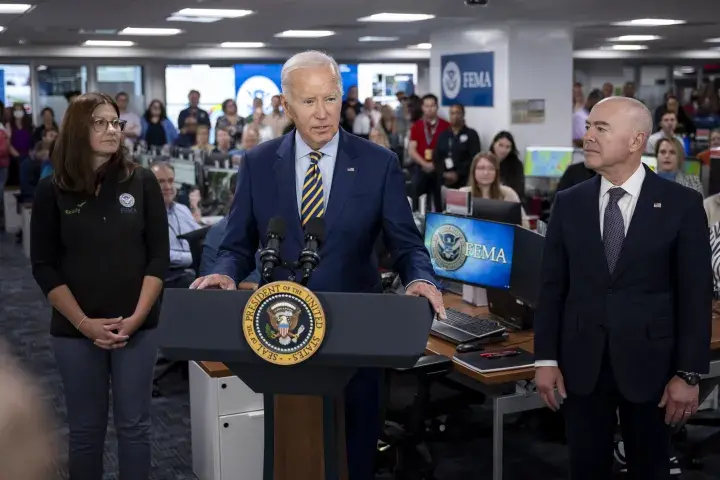 Image: DHS Secretary Alejandro Mayorkas Joins US President Joe Biden at FEMA Headquarters  (052)