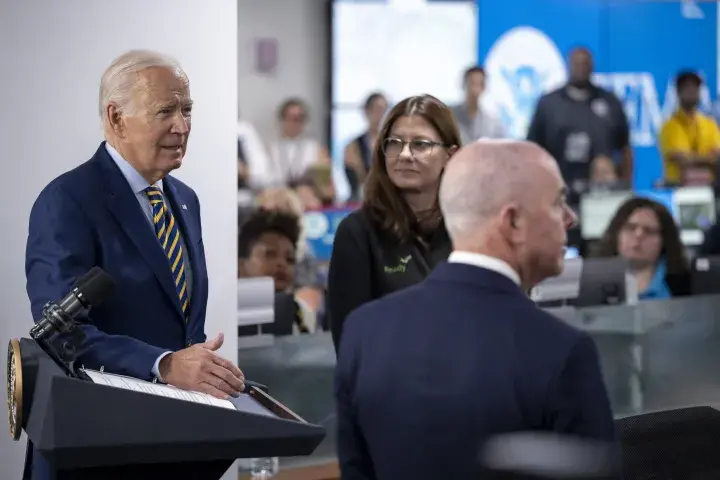 Image: DHS Secretary Alejandro Mayorkas Joins US President Joe Biden at FEMA Headquarters  (055)