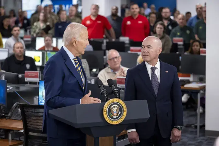 Image: DHS Secretary Alejandro Mayorkas Joins US President Joe Biden at FEMA Headquarters  (057)