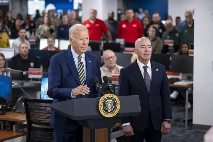 Image: DHS Secretary Alejandro Mayorkas Joins US President Joe Biden at FEMA Headquarters  (059)