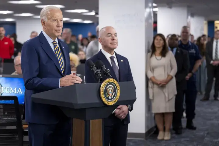 Image: DHS Secretary Alejandro Mayorkas Joins US President Joe Biden at FEMA Headquarters  (060)