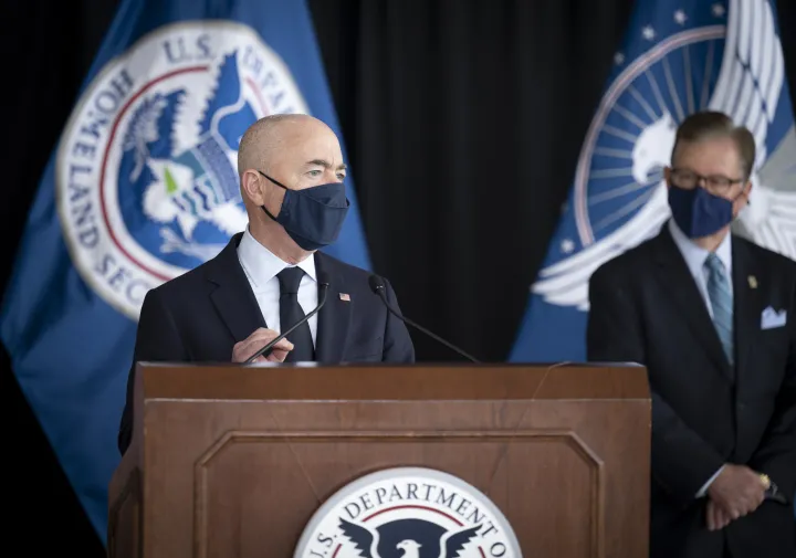 Image: DHS Secretary Alejandro Mayorkas Participates in a Press Conference at Ronald Reagan Washington National Airport (34)