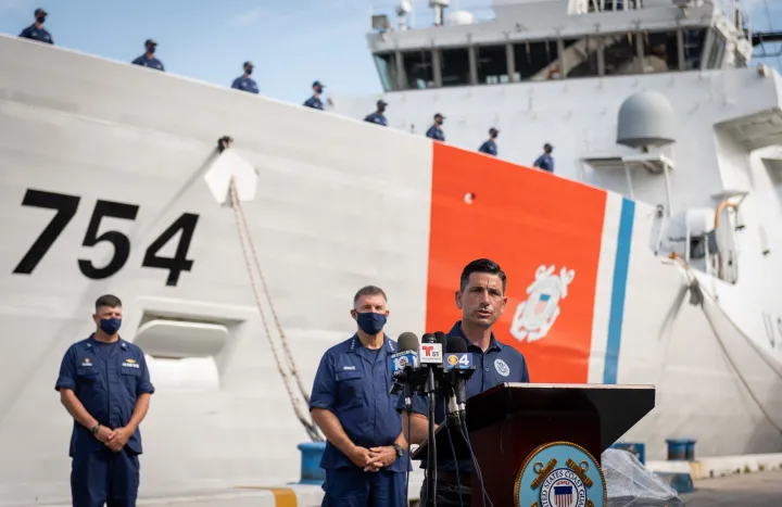 Image: Acting Secretary Wolf Joins USCG Cutter James in Offloading Narcotics (29)