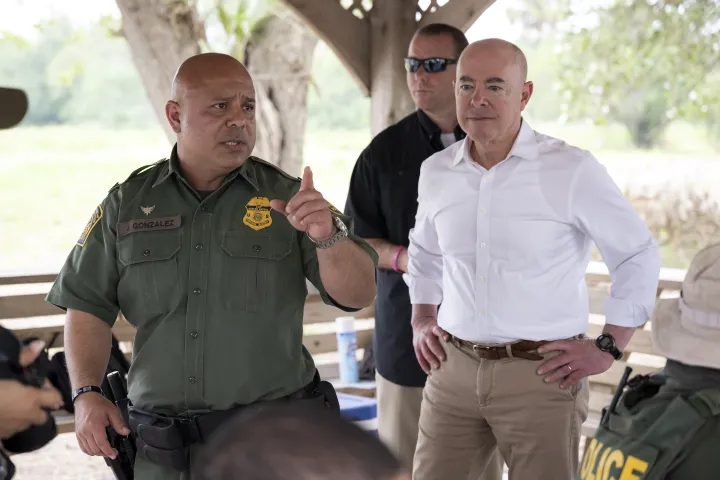 Image: DHS Secretary Alejandro Mayorkas Visits Camp Monument  (141)