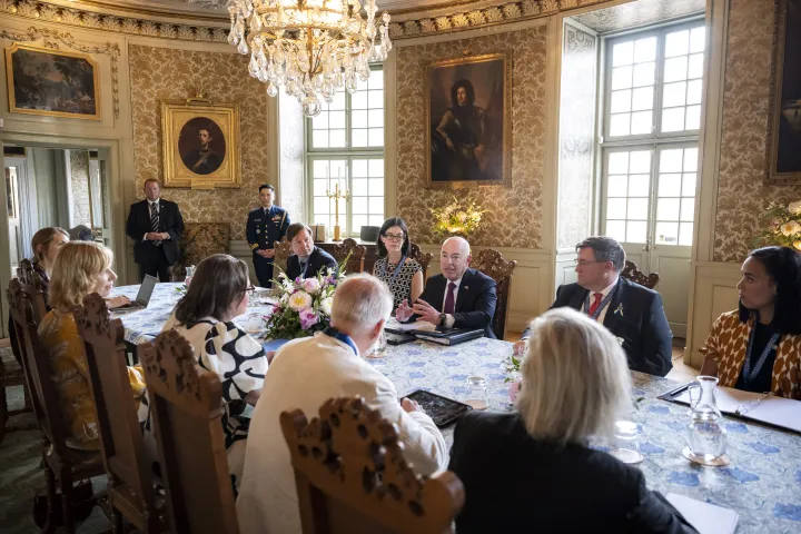 Image: DHS Secretary Alejandro Mayorkas Participates in a Bilateral Meeting with the Swedish Minister of Migration (034)