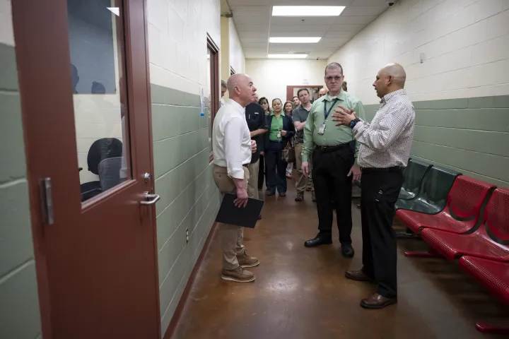 Image: DHS Secretary Alejandro Mayorkas Visits the Port Isabel Detention Center (069)