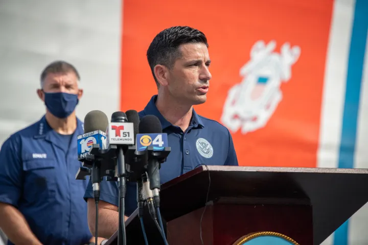 Image: Acting Secretary Wolf Joins USCG Cutter James in Offloading Narcotics (8)