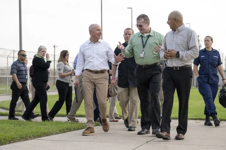 Image: DHS Secretary Alejandro Mayorkas Visits the Port Isabel Detention Center (068)