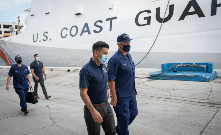 Image: Acting Secretary Wolf Joins USCG Cutter James in Offloading Narcotics (9)