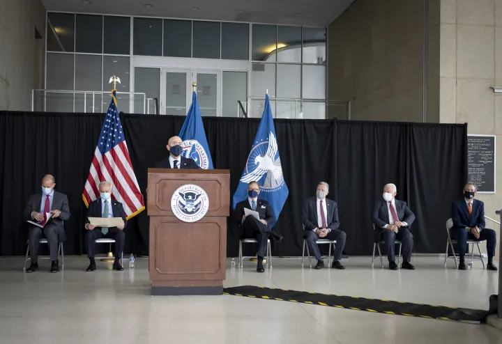 Image: DHS Secretary Alejandro Mayorkas Participates in a Press Conference at Ronald Reagan Washington National Airport (10)