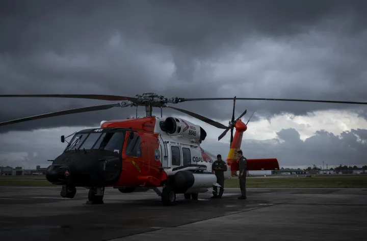 Image: U.S. Coast Guard Helo Before Storm