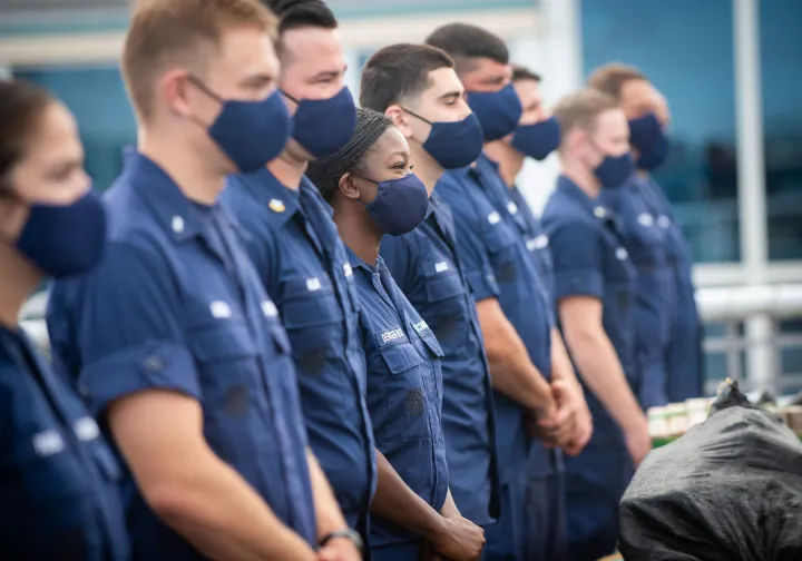 Image: Acting Secretary Wolf Joins USCG Cutter James in Offloading Narcotics (32)