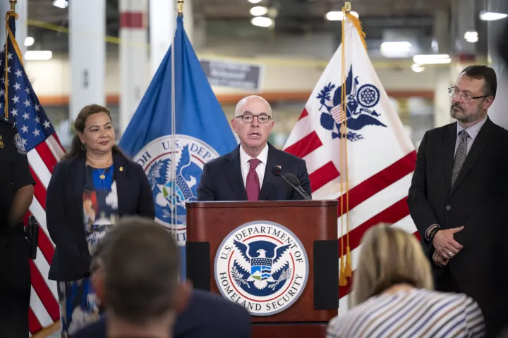 Image: DHS Secretary Alejandro Mayorkas Tours the CBP IMF at JFK (080)