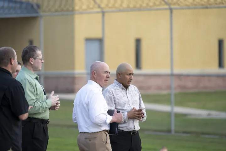 Image: DHS Secretary Alejandro Mayorkas Visits the Port Isabel Detention Center (066)