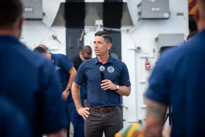 Image: Acting Secretary Wolf Joins USCG Cutter James in Offloading Narcotics (35)