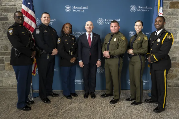 DHS Secretary Alejandro Mayorkas Attends A Reception After The DHS 20th ...