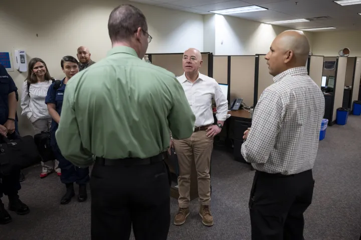 Image: DHS Secretary Alejandro Mayorkas Visits the Port Isabel Detention Center (062)