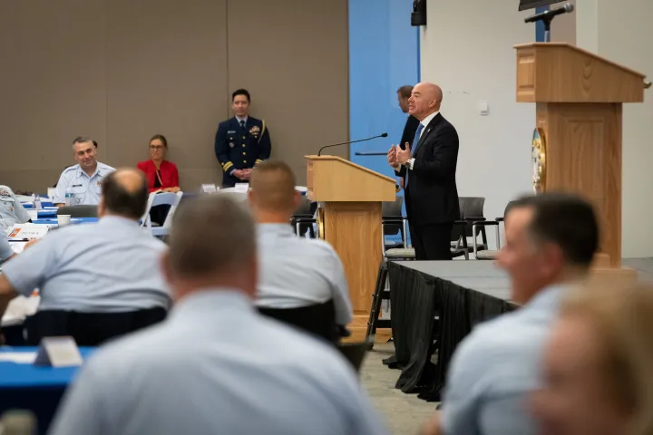 DHS Secretary Alejandro Mayorkas Participates In USCG Senior Leadership ...