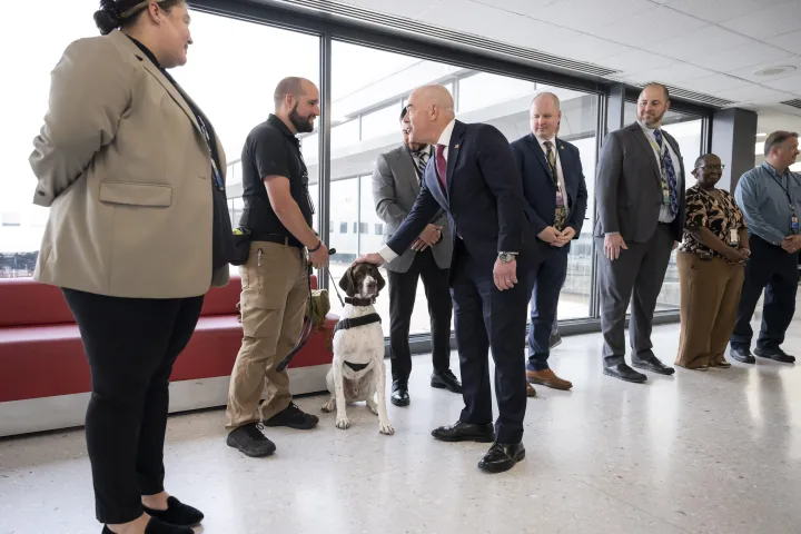 Image: DHS Secretary Alejandro Mayorkas Visits Washington Dulles International Airport (027)