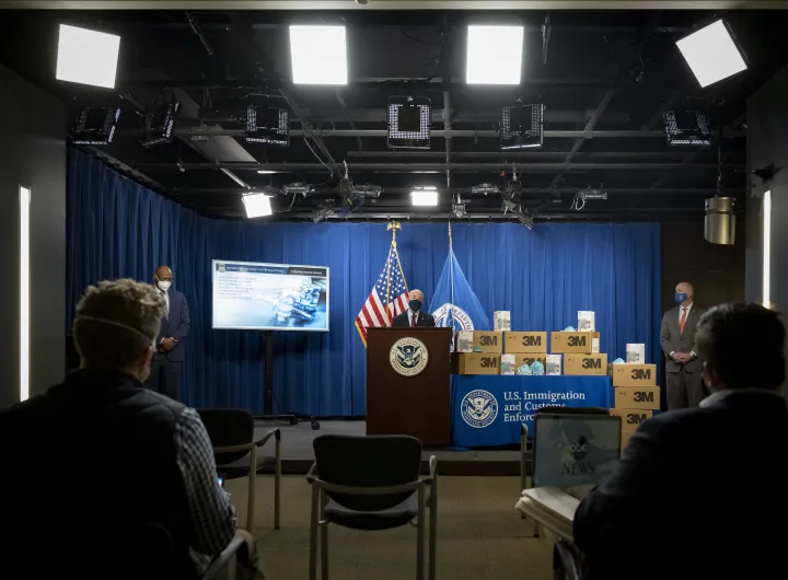 Image: DHS Secretary Mayorkas Press Conference on Counterfeit N95 Masks (1)