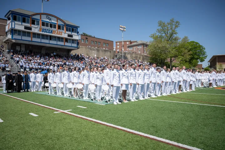 Image: DHS Secretary Alejandro Mayorkas Delivers Remarks at USCG Academy Commencement Address 2023 (038)