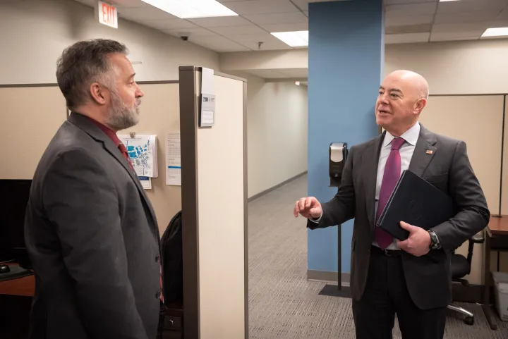 Image: DHS Secretary Alejandro Mayorkas Meets with Employees from the DHS Center for Countering Human Trafficking (028)