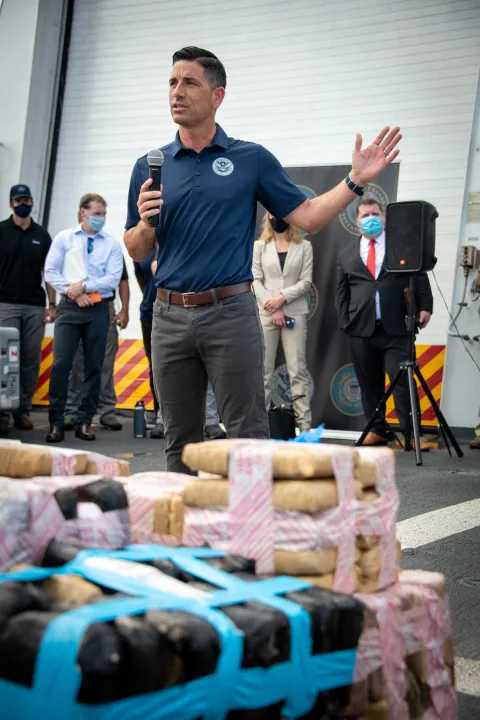 Image: Acting Secretary Wolf Joins USCG Cutter James in Offloading Narcotics (6)