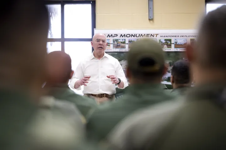 Image: DHS Secretary Alejandro Mayorkas Visits Camp Monument  (183)