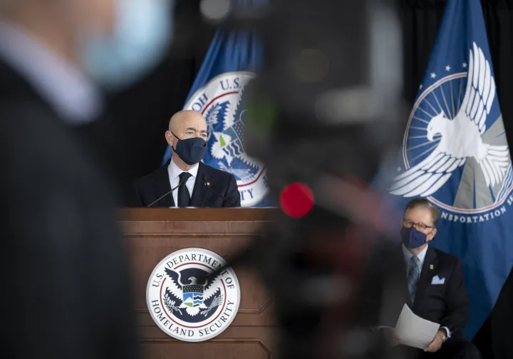 Image: DHS Secretary Alejandro Mayorkas Participates in a Press Conference at Ronald Reagan Washington National Airport (27)