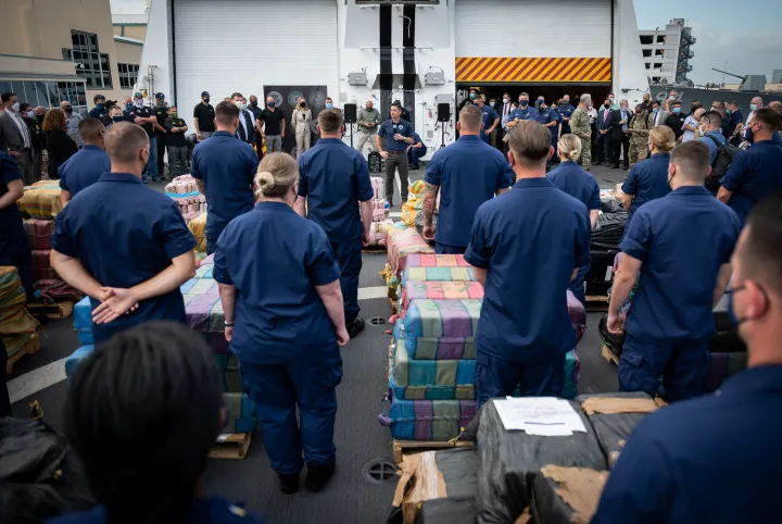 Image: Acting Secretary Wolf Joins USCG Cutter James in Offloading Narcotics (23)