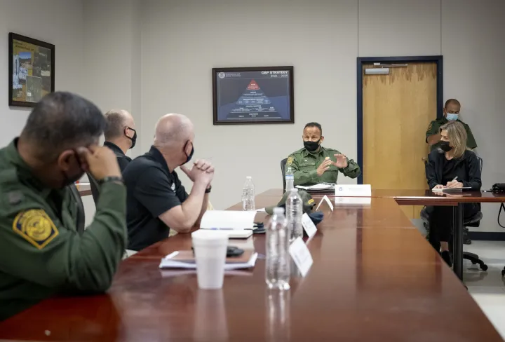 Image: DHS Secretary Alejandro Mayorkas Attends an Operational Brief (5)