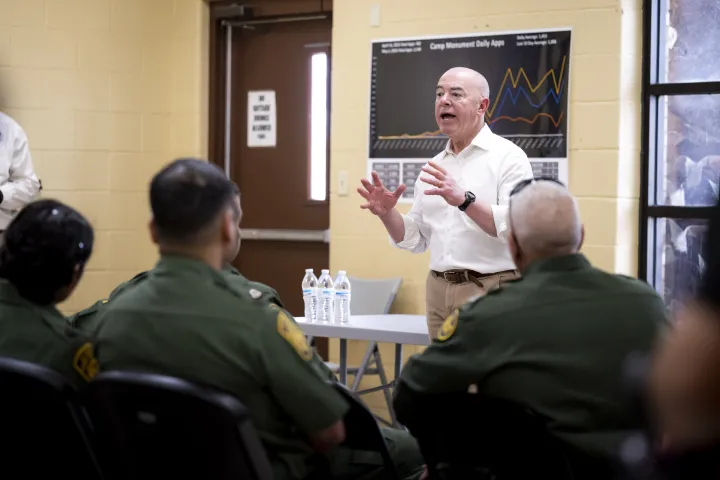 Image: DHS Secretary Alejandro Mayorkas Visits Camp Monument  (185)