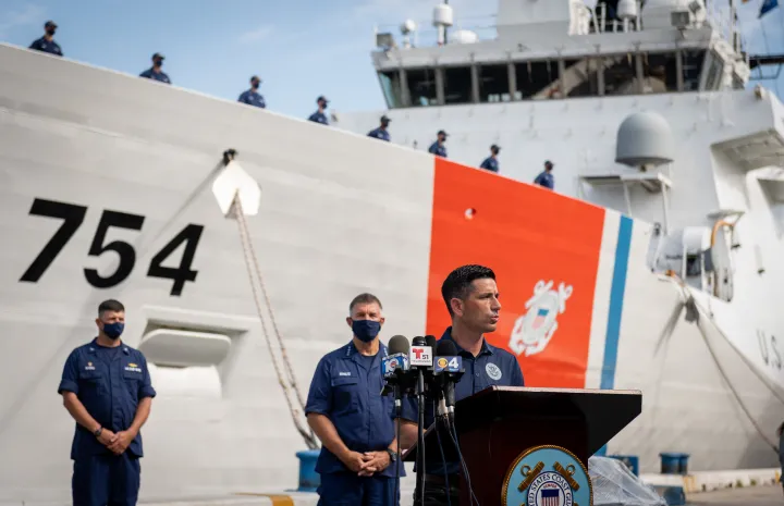 Image: Acting Secretary Wolf Joins USCG Cutter James in Offloading Narcotics (30)