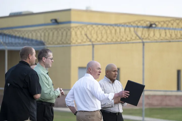 Image: DHS Secretary Alejandro Mayorkas Visits the Port Isabel Detention Center (067)