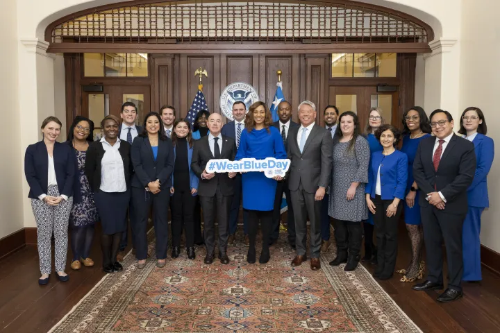 Image: DHS Secretary Alejandro Mayorkas Wears Blue to Raise Awareness of Human Trafficking (002)