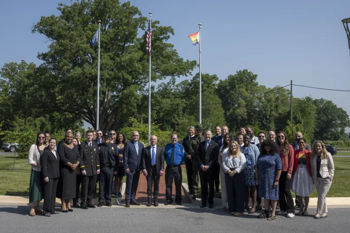 Image: DHS Headquarters Raises Pride Flag  (015)