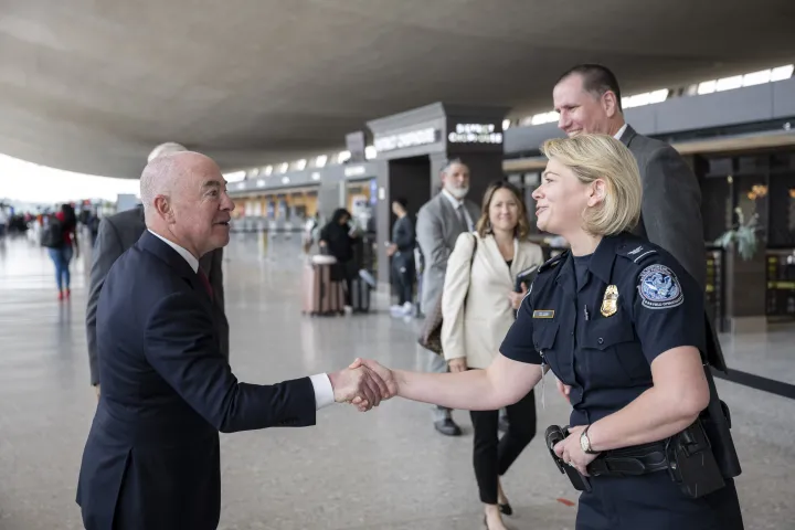 Image: DHS Secretary Alejandro Mayorkas Visits Washington Dulles International Airport (003)