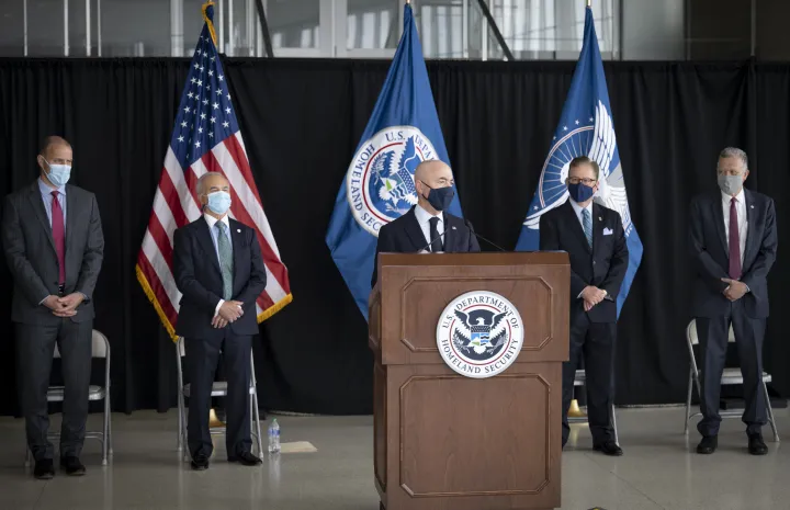 Image: DHS Secretary Alejandro Mayorkas Participates in a Press Conference at Ronald Reagan Washington National Airport (35)